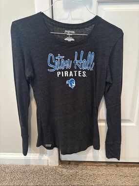 Jansport Black Seton Hall Pirates Long Sleeve Tee with Blue & White Logo